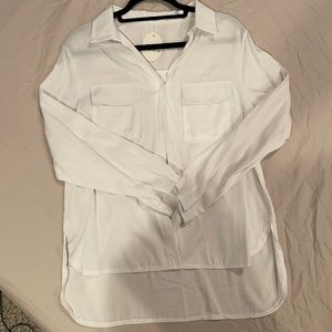 White button down blouse